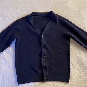 Muji Navy Blue Cotton Cardigan—Size M